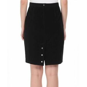 Vintage Suede leather Pencil Skirt Size 10 Back Slit Snap Closure P. B. Martin